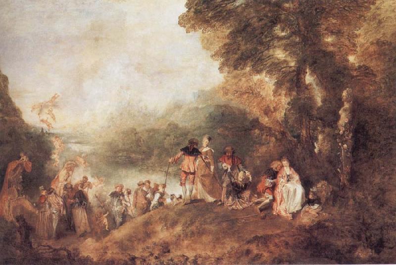 WATTEAU, Antoine The Pilgrimago to the Island of Cythera